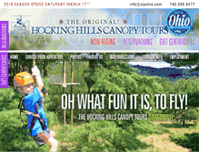 Tablet Screenshot of hockinghillscanopytours.com